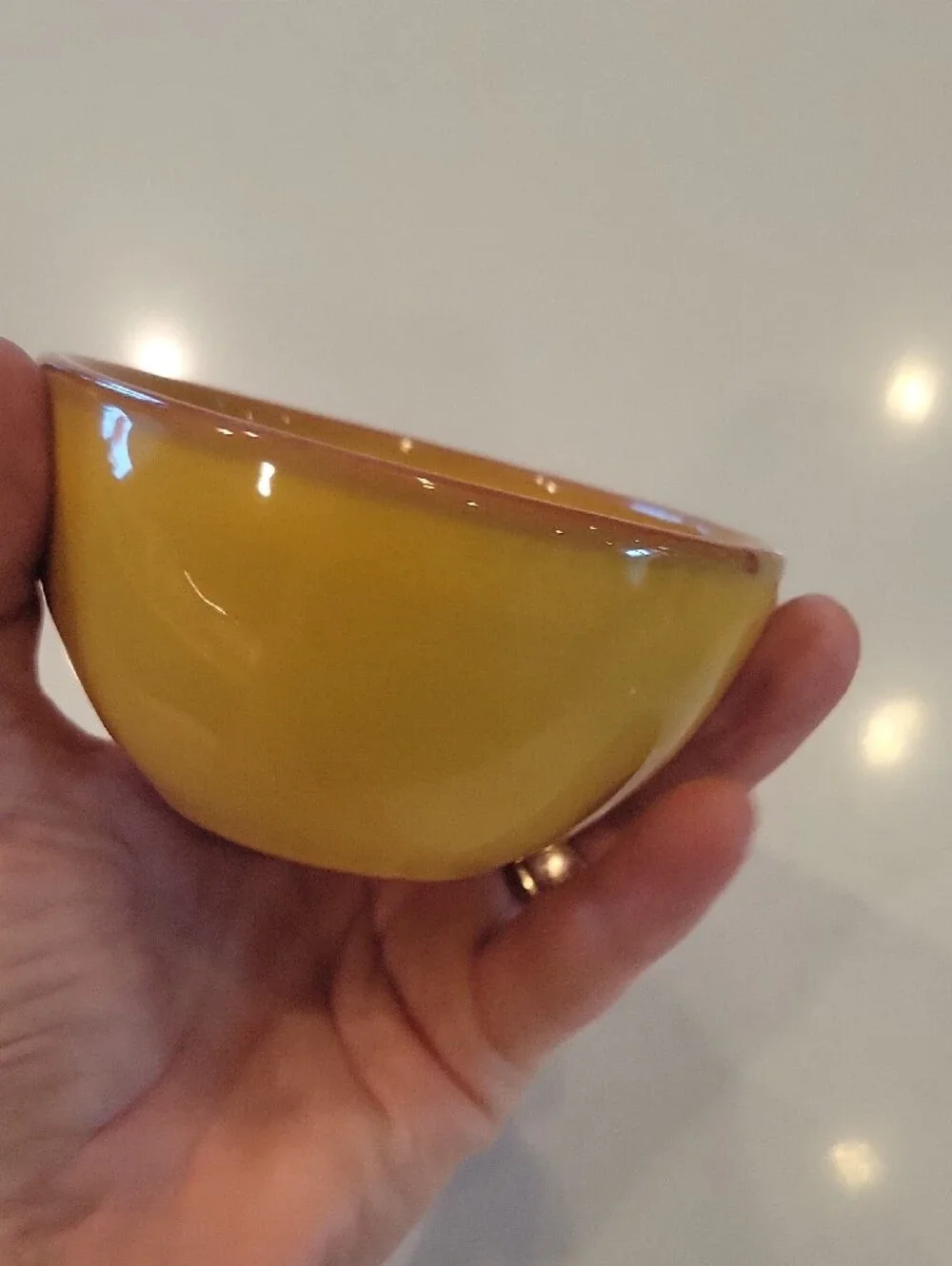 Pier 1 Nectar Yellow Glazed Terracotta Bowl